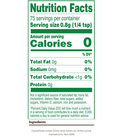 True Lemon Two Pack - Instant Lemon and Lime Flavor for Desk Side Pantry, No Cutting or Squeezing