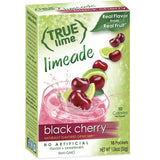 True Lime Black Cherry Limeade Drink Mix – Single Serve Drink Packets for Office Pantry Stocking and Break Room Use