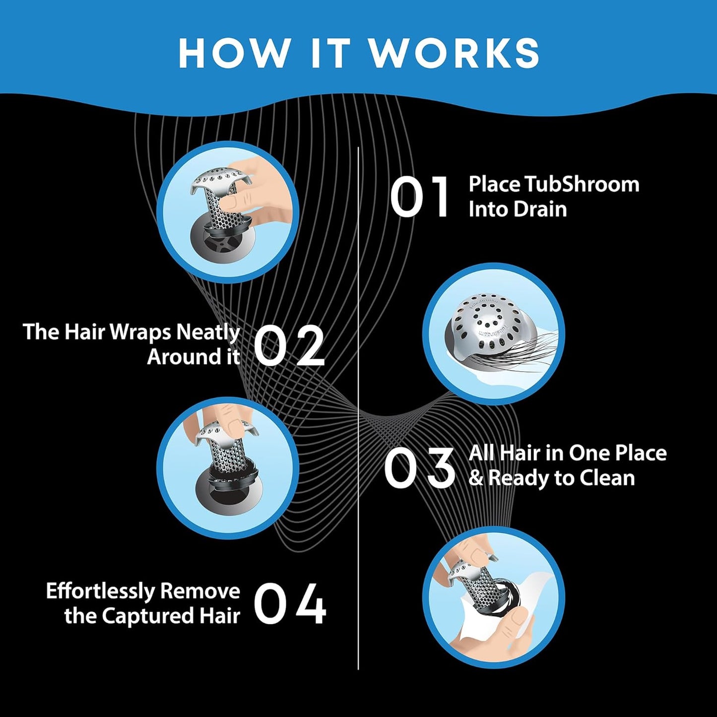 TubShroom Ultra Combo – Chemical-Free Drain Hair Strainer for a Safer Home Plumbing Routine