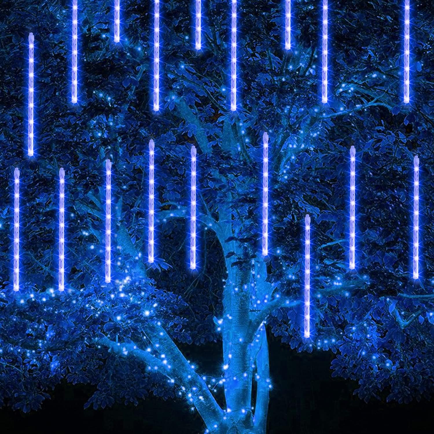 TW SHINE Holiday Gift Christmas Lights, 864 LED Meteor Snowfall Tubes for Mom Friend and Seasonal Decor Lovers