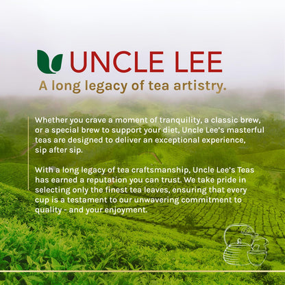 Uncle Lee's Organic Matcha Green Tea Bags – Single-Serve Focus Brew for Conference Room and Office Pantry