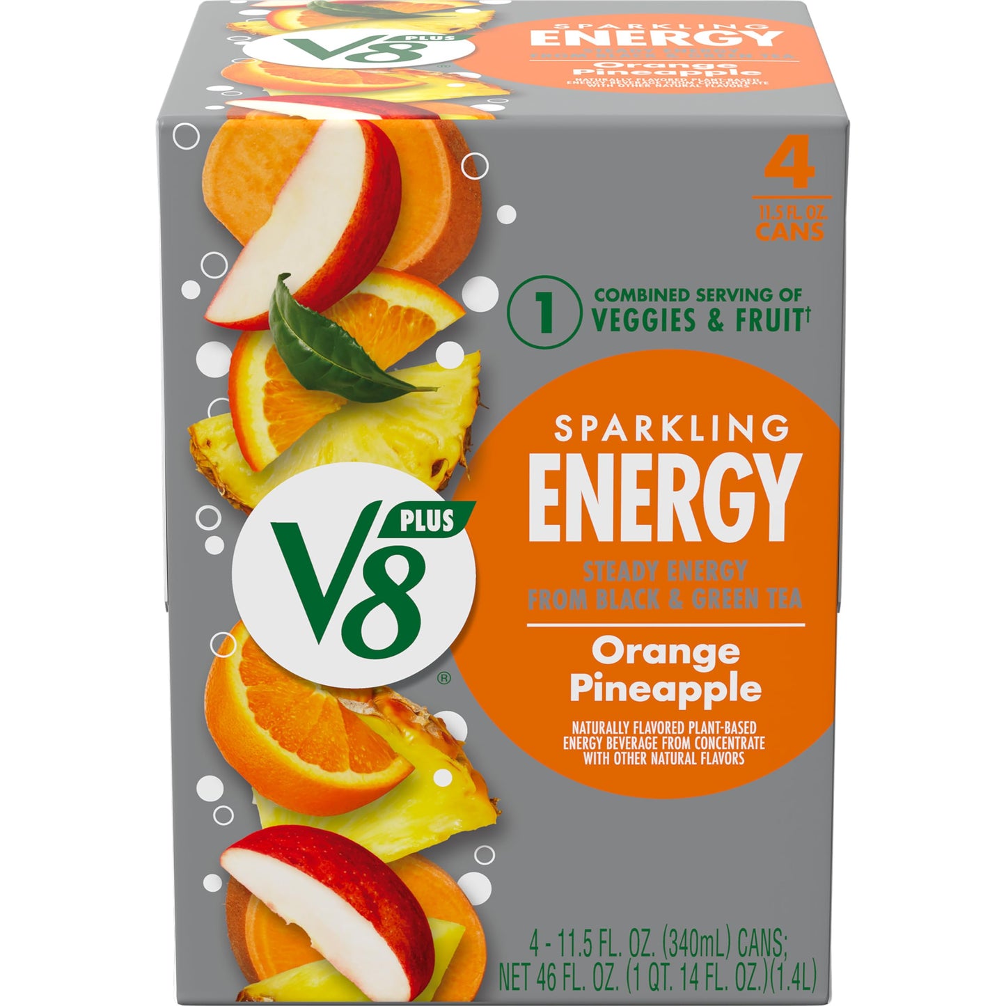 V8 +Energy Sparkling Pomegranate Blueberry 4 Pack – Stocking Stuffer for the Energy Drink Lover