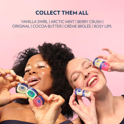 Vaseline Lip Therapy Rosy Lips Mini 2 Pack – Affordable Birthday Gift for Women and Mom, Tinted Moisturizing Lip Balm for Stocking Stuffers