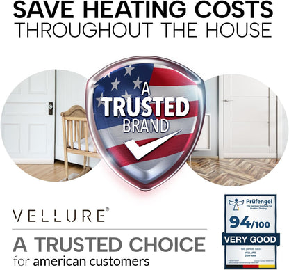Vellure® Door Seal Strip Bottom of Door – Uncluttered Home Energy Saver, Fills Gaps Up to 1.5 Inches