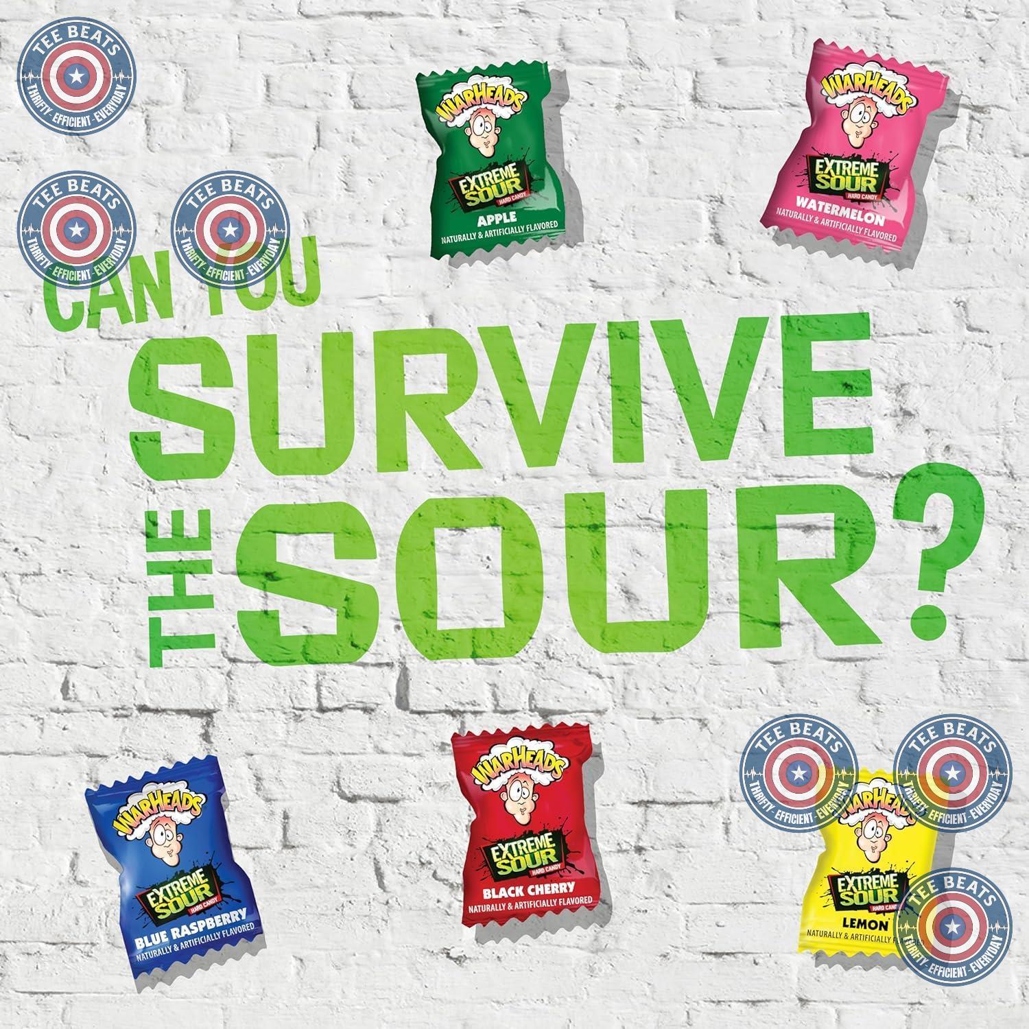 WARHEADS Extreme Sour Hard Candy Variety Pack 2 oz Bag Road Trip Snack and Roadside Treat Gift Idea