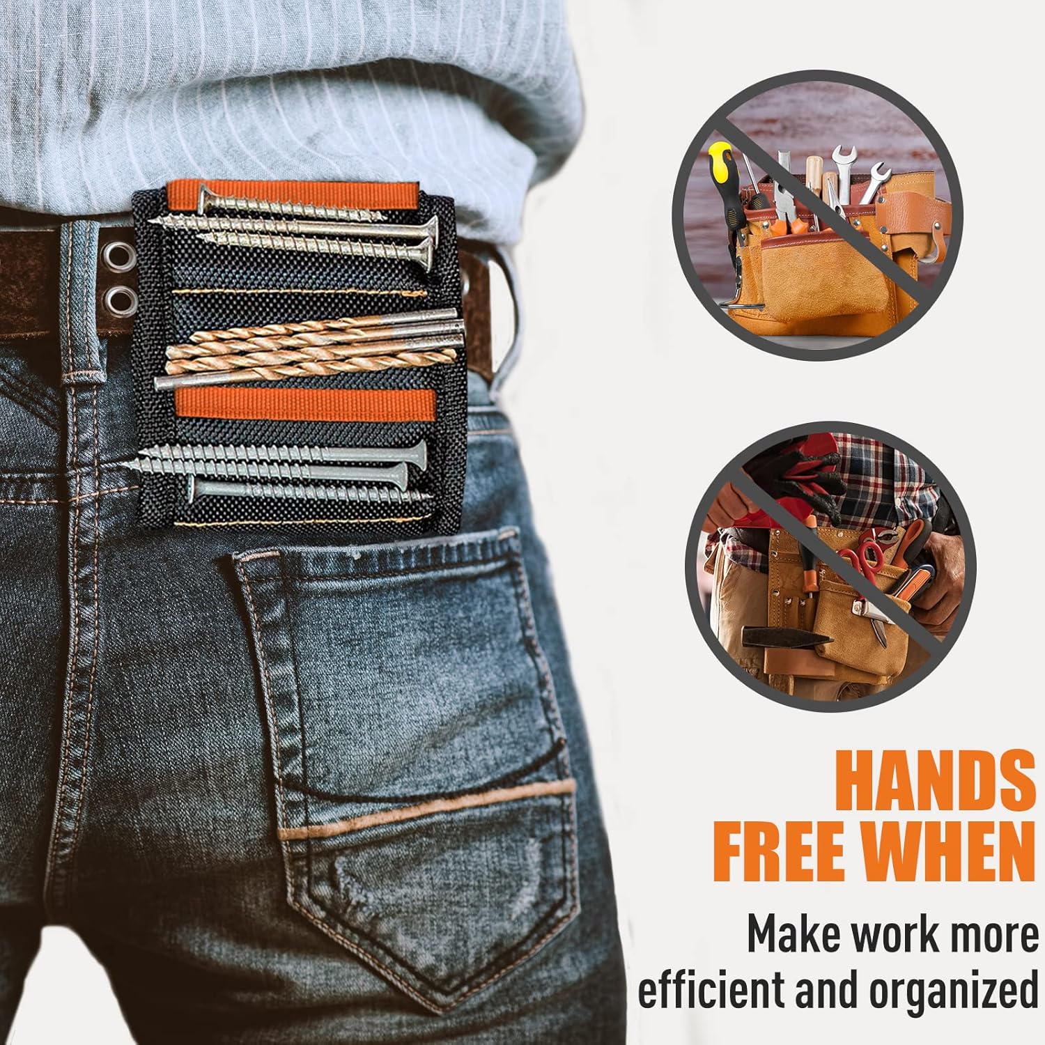 WEARXI Magnetic Wristband Tool Holder – One-Handed Fastener Access for DIY Home Improvement and Renovation Projects
