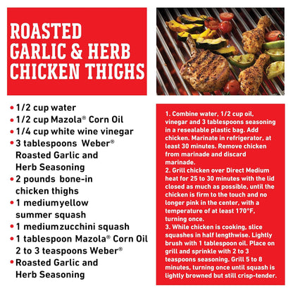 Weber Roasted Garlic & Herb Seasoning – Sentimental Father's Day Gift for Dads Who Love to Grill