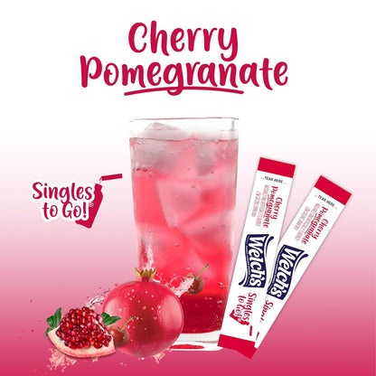 Welch's Singles To Go Powdered Water Mix - Travel Friendly Stick Packs for Collapsible Bottles and Workout Studios