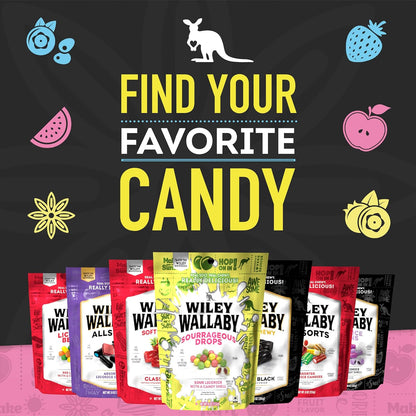 Wiley Wallaby Allsorts Gourmet Licorice – Shareable Pantry Candy for Movie Nights, Sleepovers, and Birthday Party Favors