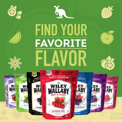 Wiley Wallaby Vegan Green Apple Licorice – Plant-Based Soft Chews for Self-Care Snack Drawers & Wind-Down Evenings