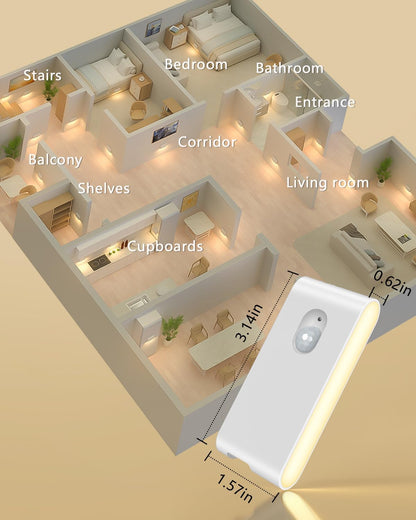 WILLED Rechargeable Stick On Lights – Simple Tool Free Lighting for Minimalist Closets and Cabinets