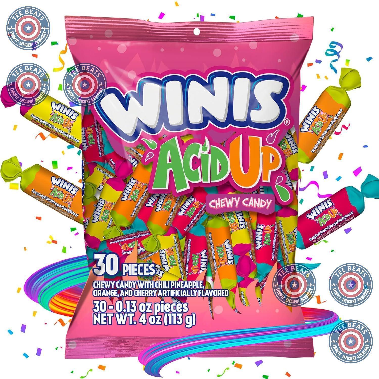 Winis 30-Piece Taffy Candy Bag – Ready-to-Give Mexican Candy for Valentine's Day, Easter, and Birthday Treats