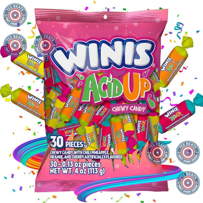 Winis 30-Piece Taffy Candy Bag – Ready-to-Give Mexican Candy for Valentine's Day, Easter, and Birthday Treats