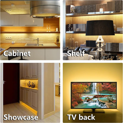 WOBANE 6-Bar Dimmable LED Lighting Kit – Slim Profile Cabinet Lighting for Intentional, Less-Is-More Spaces