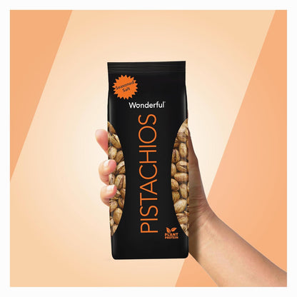 Wonderful Pistachios In Shell Seasoned Salt – Non-Messy Shell-On Pistachios for Park Days and Beach Blankets, 14 oz Family Bag
