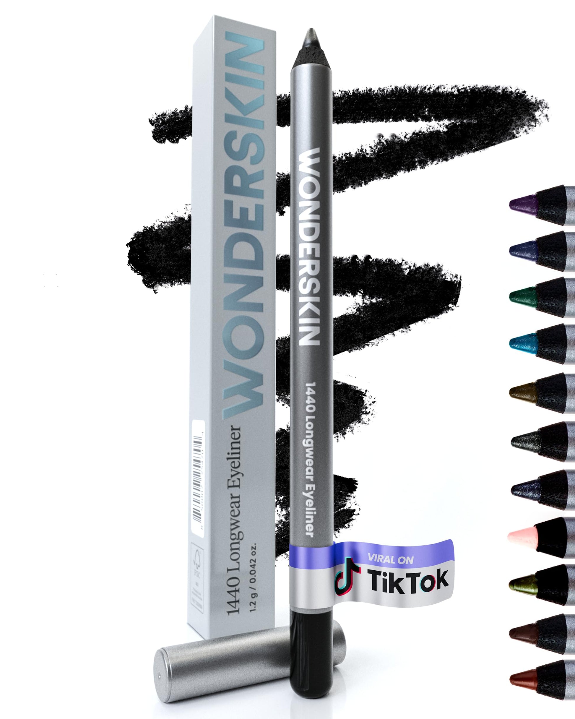 Wonderskin Sharpenable Eyeliner Pencil – Patio and Outdoor Dining Beauty, Waterproof Brown Eye Liner
