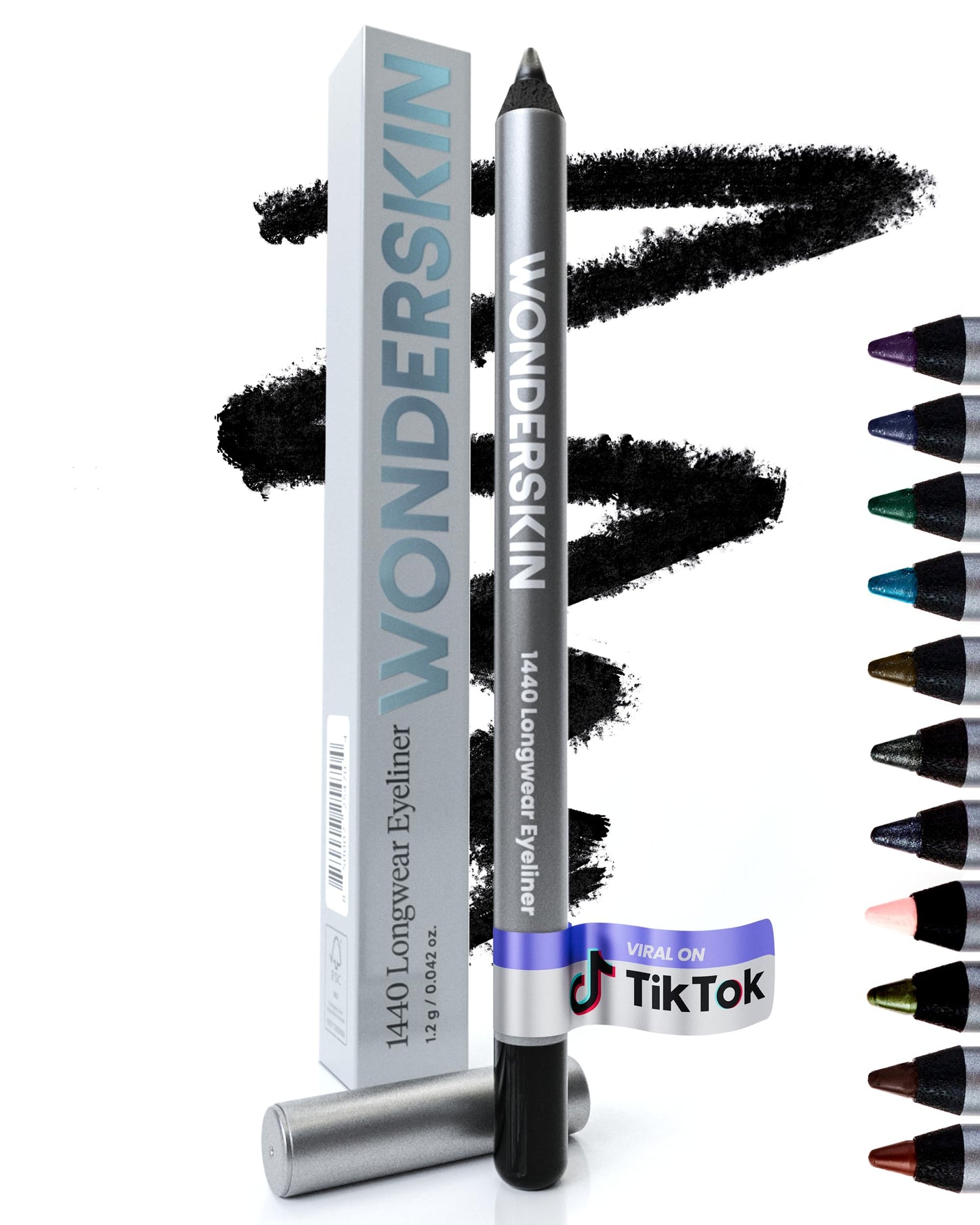 Wonderskin Sharpenable Eyeliner Pencil – Patio and Outdoor Dining Beauty, Waterproof Brown Eye Liner