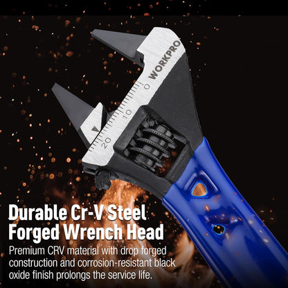 WORKPRO 4-Inch Adjustable Wrench with Hang-Hole – Tetherable Hand Tool for Safer Workshop and Range Use