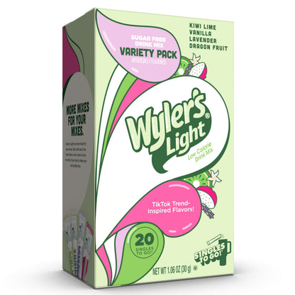 Wyler's Watertok Fun Flavors – Quick Hydration Packets to Drink More Water During the Workday, 20 Singles