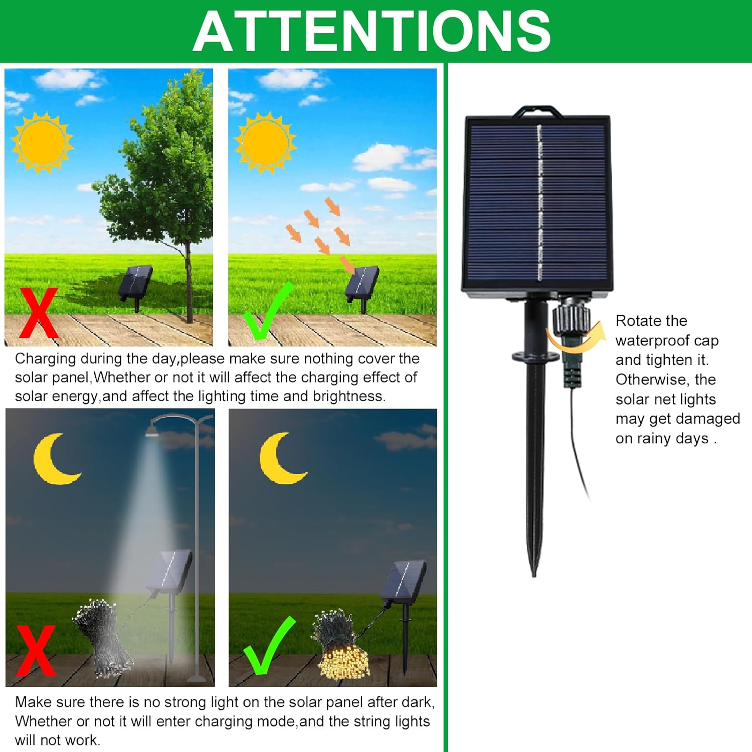 YAOZHOU LED Net Christmas Lights – Auto Timer & Memory Function for Worry-Free Overnight Operation Around Family