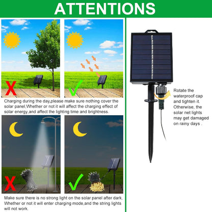 YAOZHOU LED Net Christmas Lights – Auto Timer & Memory Function for Worry-Free Overnight Operation Around Family