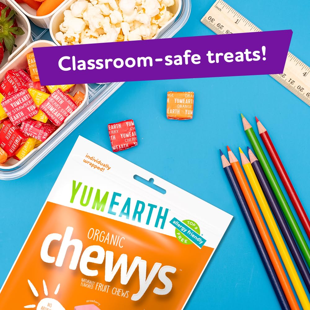 YumEarth Organic Chewys Vegan Candy Variety – Care Package Snack for College Student