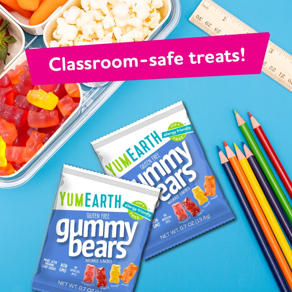 YumEarth Organic Gummy Bears – Allergy Friendly Party Favor for Kids Birthday Goody Bags