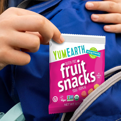 YumEarth Top 9 Allergen Free Fruit Snacks – Inclusive Treat Bag for Class Parties