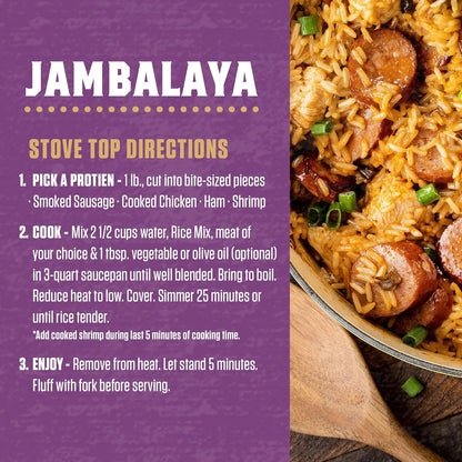 Zatarain's Jambalaya Rice Mix – Easy Weeknight Meal Base for Small Space Apartment Kitchens