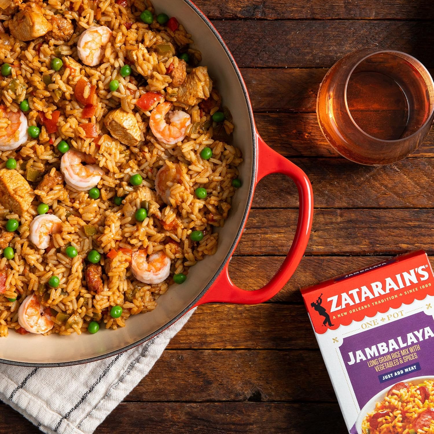 Zatarain's Jambalaya Rice Mix – Easy Weeknight Meal Base for Small Space Apartment Kitchens