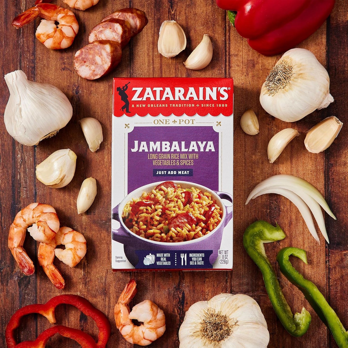 Zatarain's Jambalaya Rice Mix – Easy Weeknight Meal Base for Small Space Apartment Kitchens