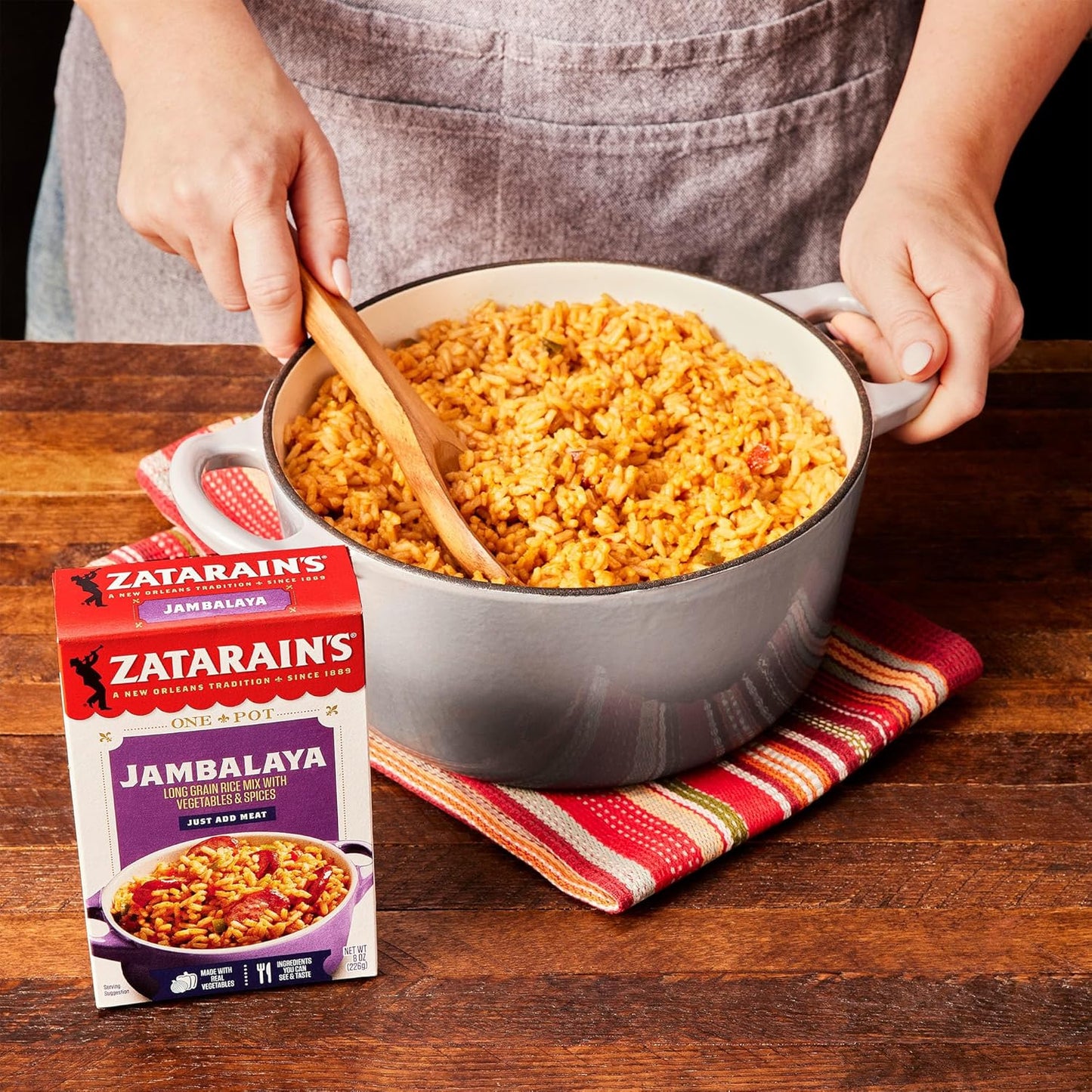 Zatarain's Jambalaya Rice Mix – Easy Weeknight Meal Base for Small Space Apartment Kitchens