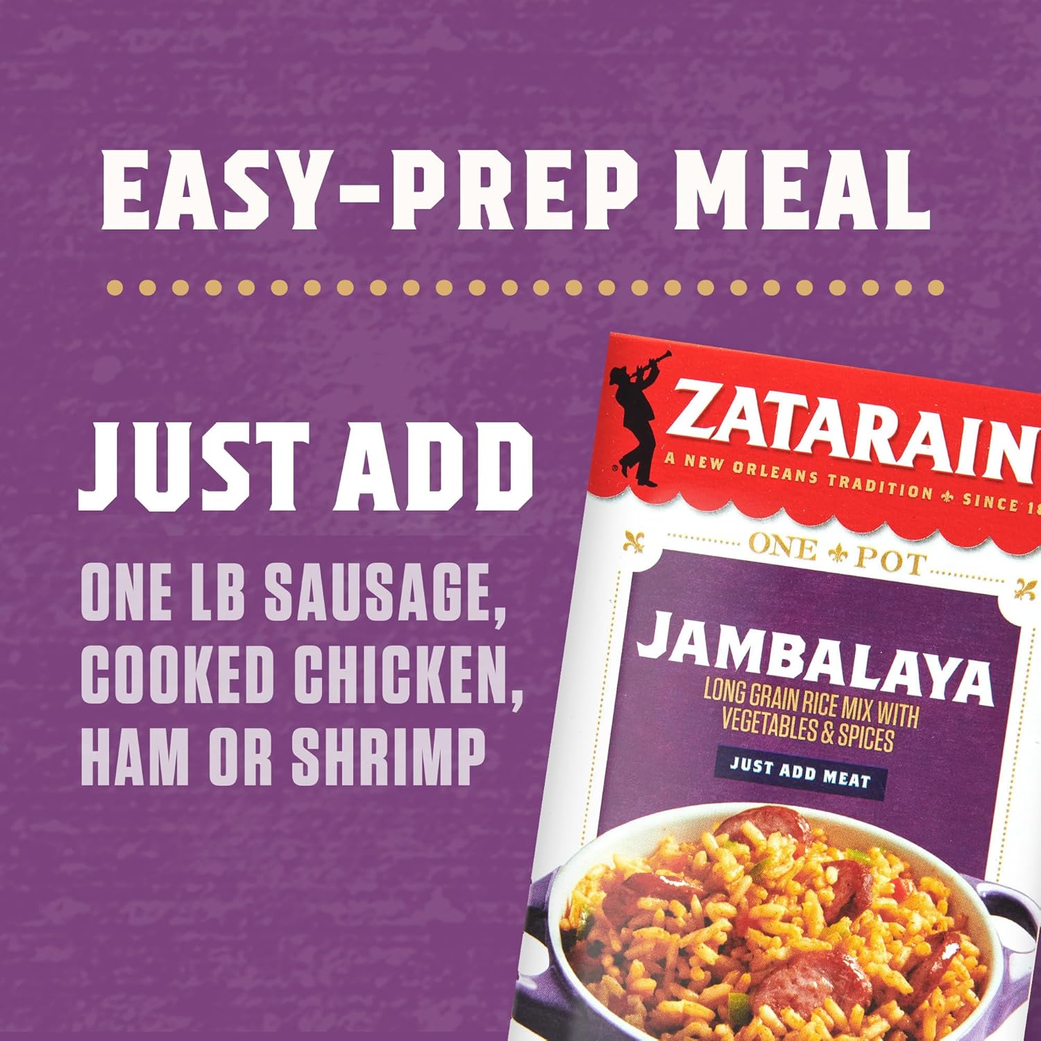 Zatarain's Jambalaya Rice Mix – Easy Weeknight Meal Base for Small Space Apartment Kitchens