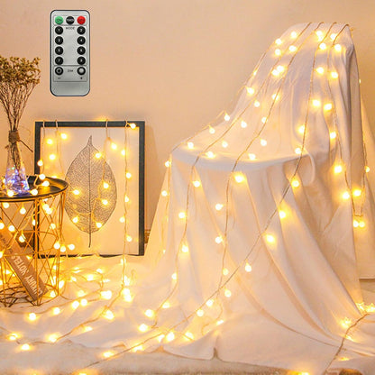 ZIMINGU LED Fairy String Lights – Less Is More Home Accent with 40 Mini LED Globes, USB Powered Warm White for Uncluttered Rooms